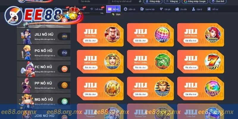 EE88 hợp tác với rất nhiều nhà phát triển game danh tiếng